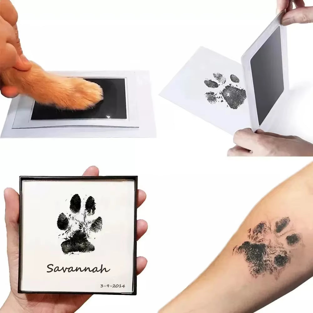 Capture Cherished Memories with the Paw Print Clean Touch Ink Pad - Create Unique Dog and Cat Keepsakes